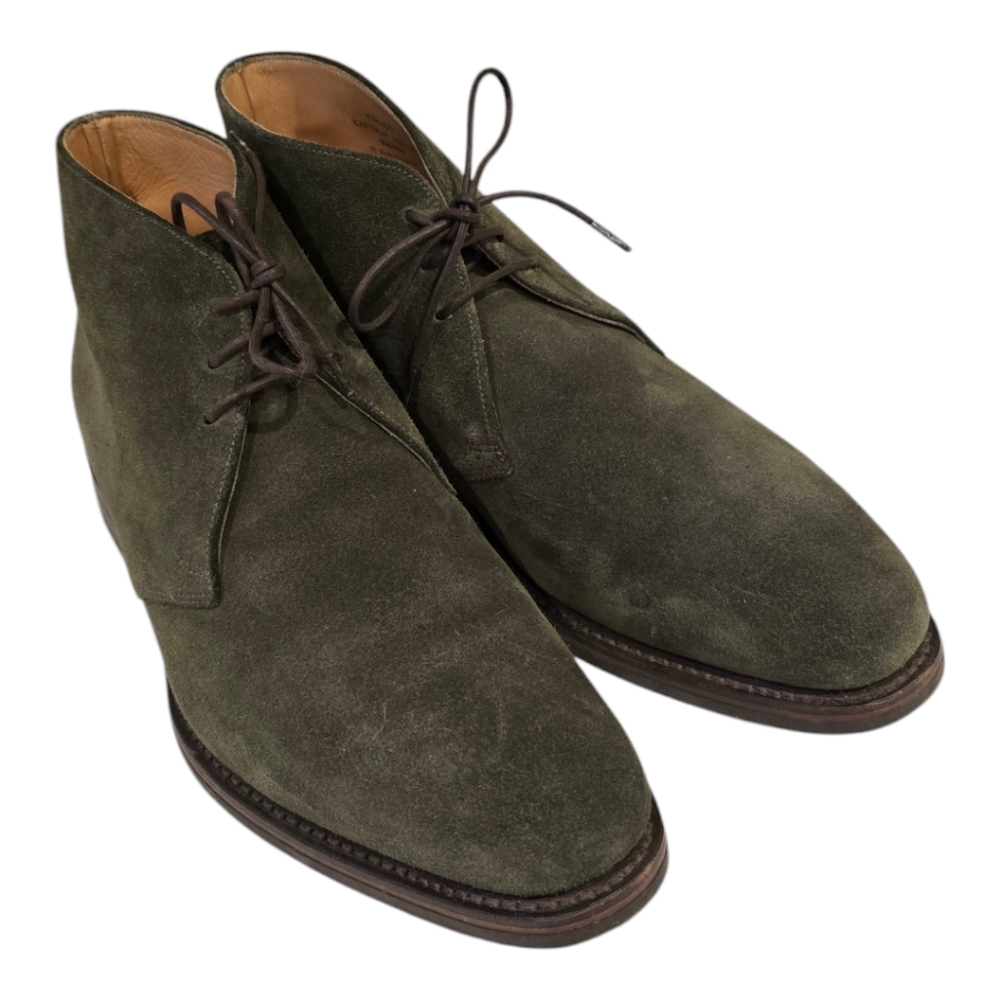 Loake 1880 Men's Green Suede Shoes